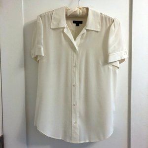 J. Crew Short sleeve shirt in Better Silk, ivory